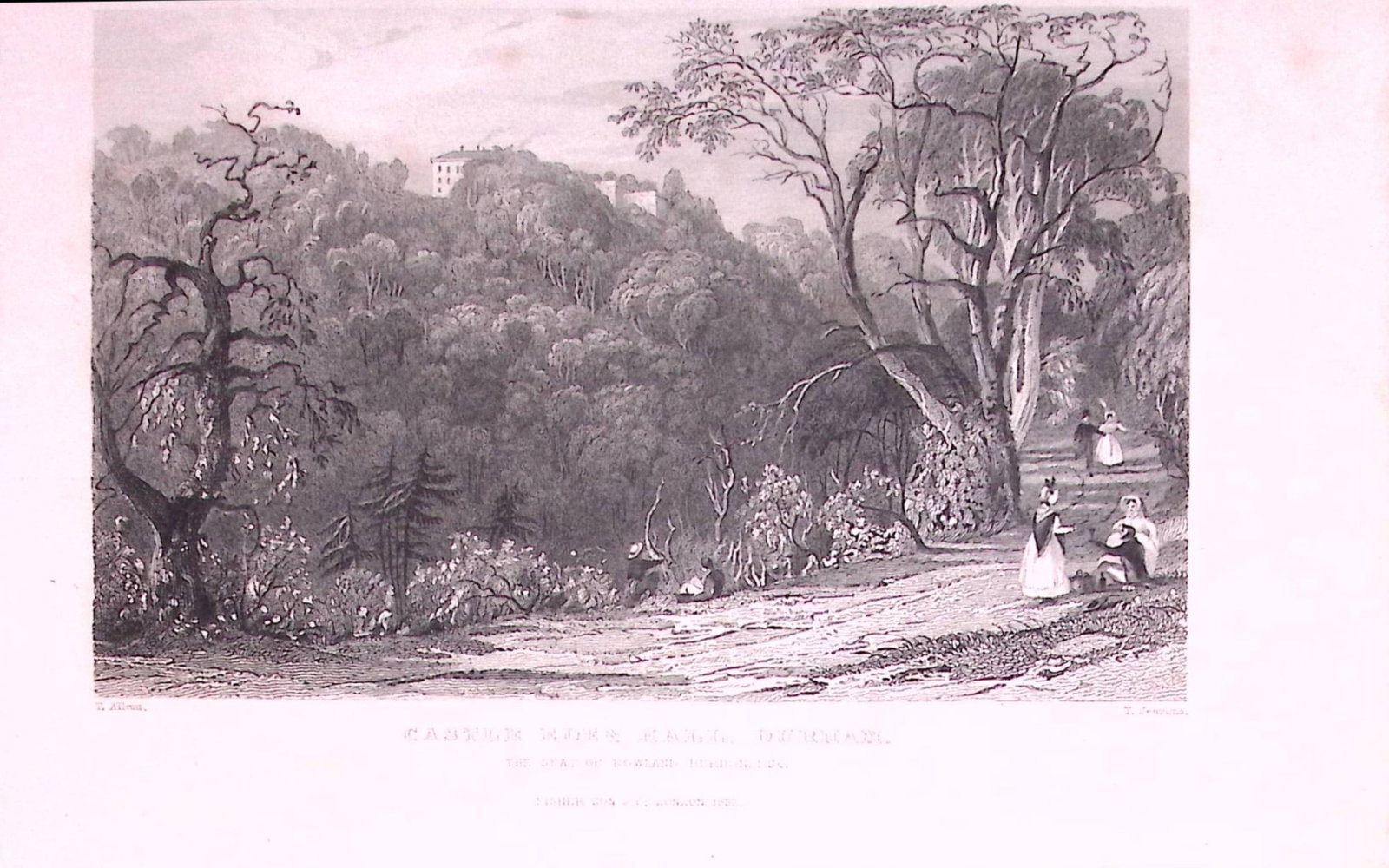 Castle Eden Hall Durham 1835 Antique Steel Engraving-11-TR: Title: Castle Eden Hall Durham 1835 Antique Steel Engraving-11-TR Description: This Steel Engraved Print Has Been Removed from an Antique 1835 Edition of. Westmorland, Cumberland,