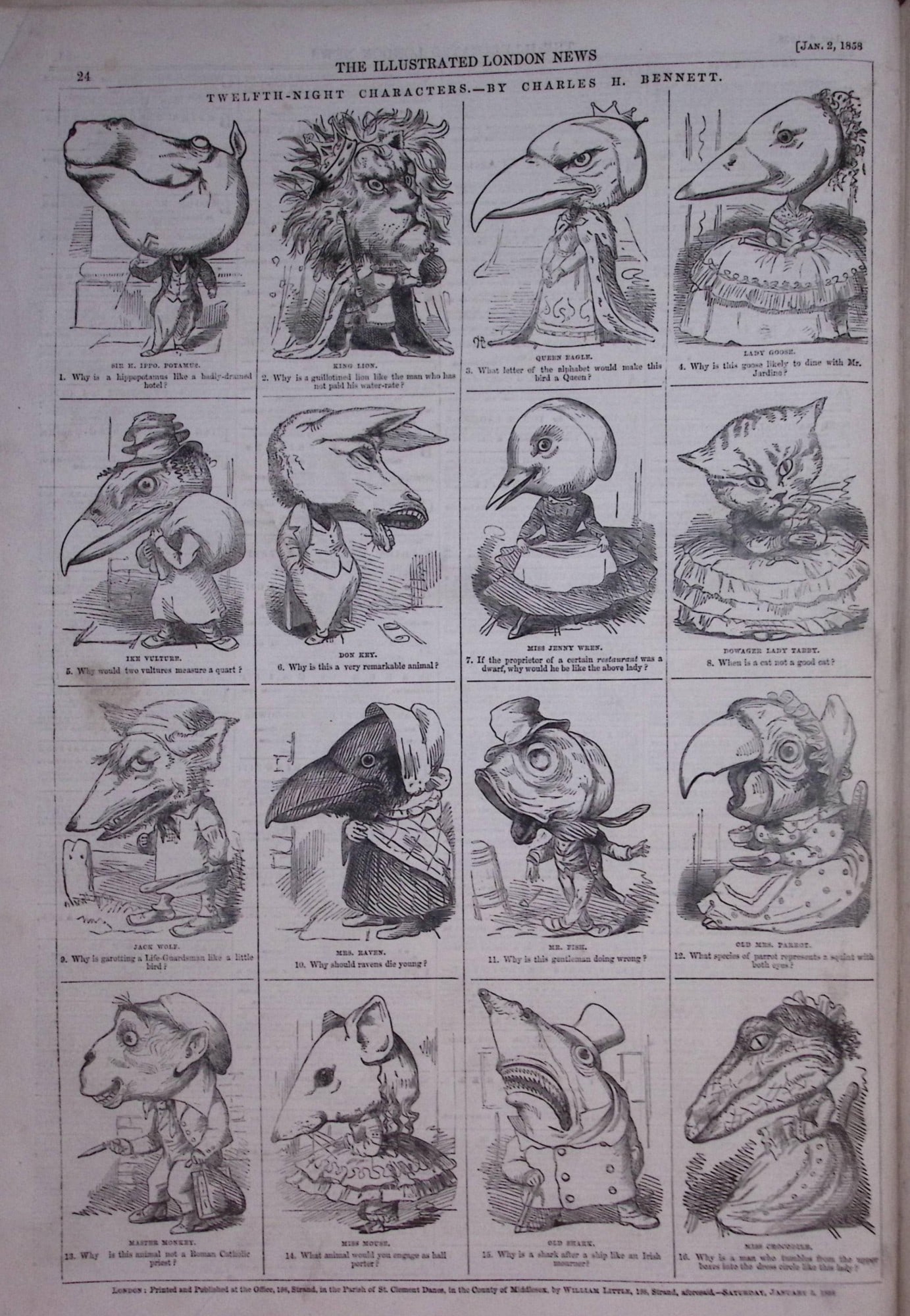 The Illustrated London News Antique Bound Edition Jan-June 1858 Over 600 Pages. - 14