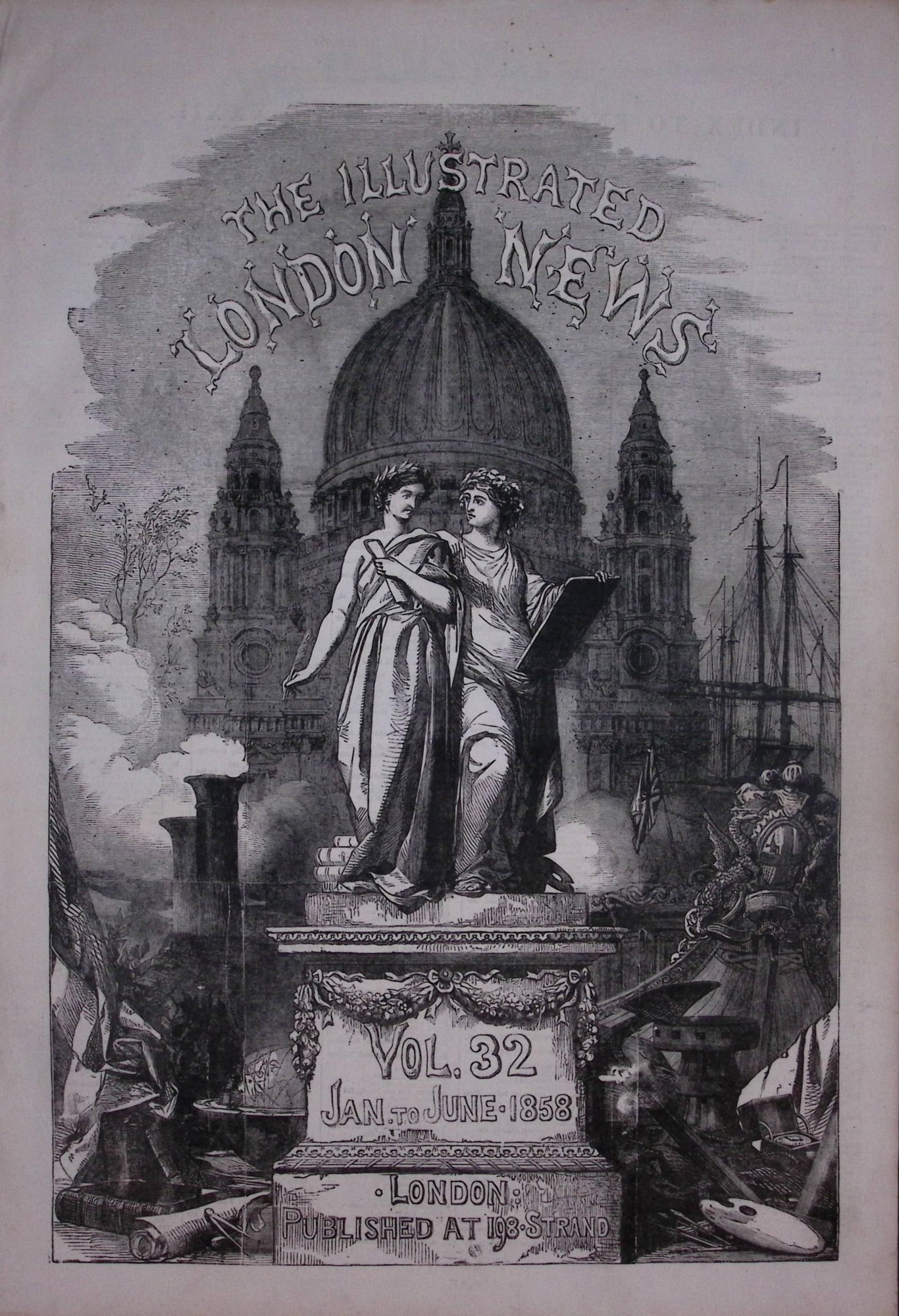 The Illustrated London News Antique Bound Edition Jan-June 1858 Over 600 Pages. (1 of 20)