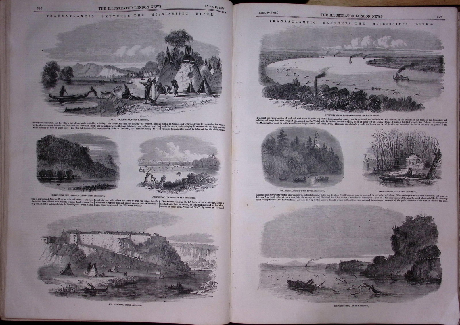 The Illustrated London News Antique Bound Edition Jan-June 1858 Over 600 Pages. - 8