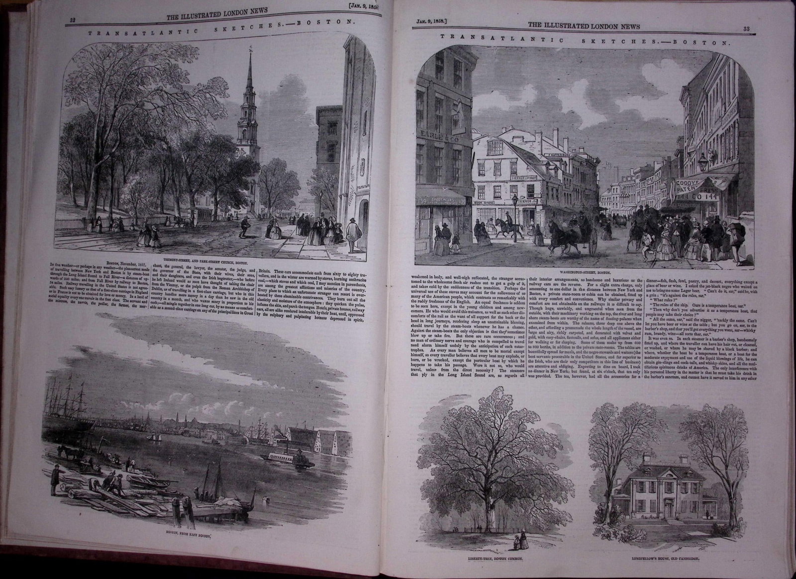 The Illustrated London News Antique Bound Edition Jan-June 1858 Over 600 Pages. - 9