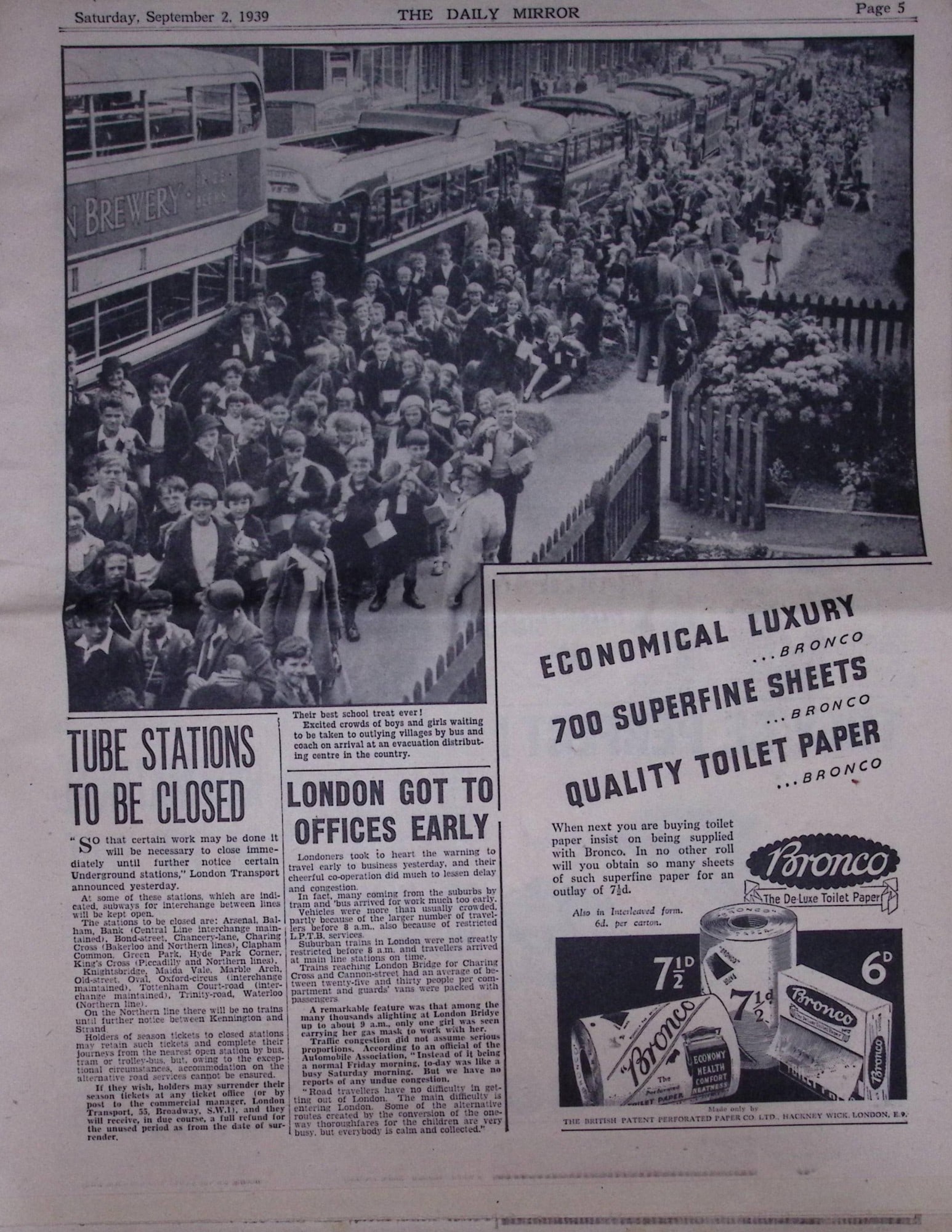 Job-Lot Original 1939 WW2 Newspapers Images & Reports of The War-22. - 11