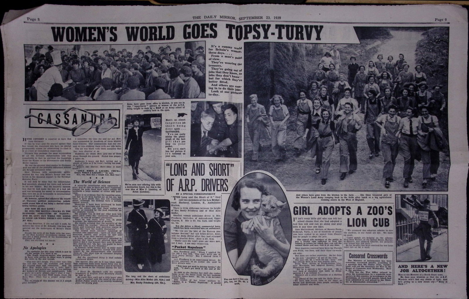 Job-Lot Original 1939 WW2 Newspapers Images & Reports of The War-22. - 6