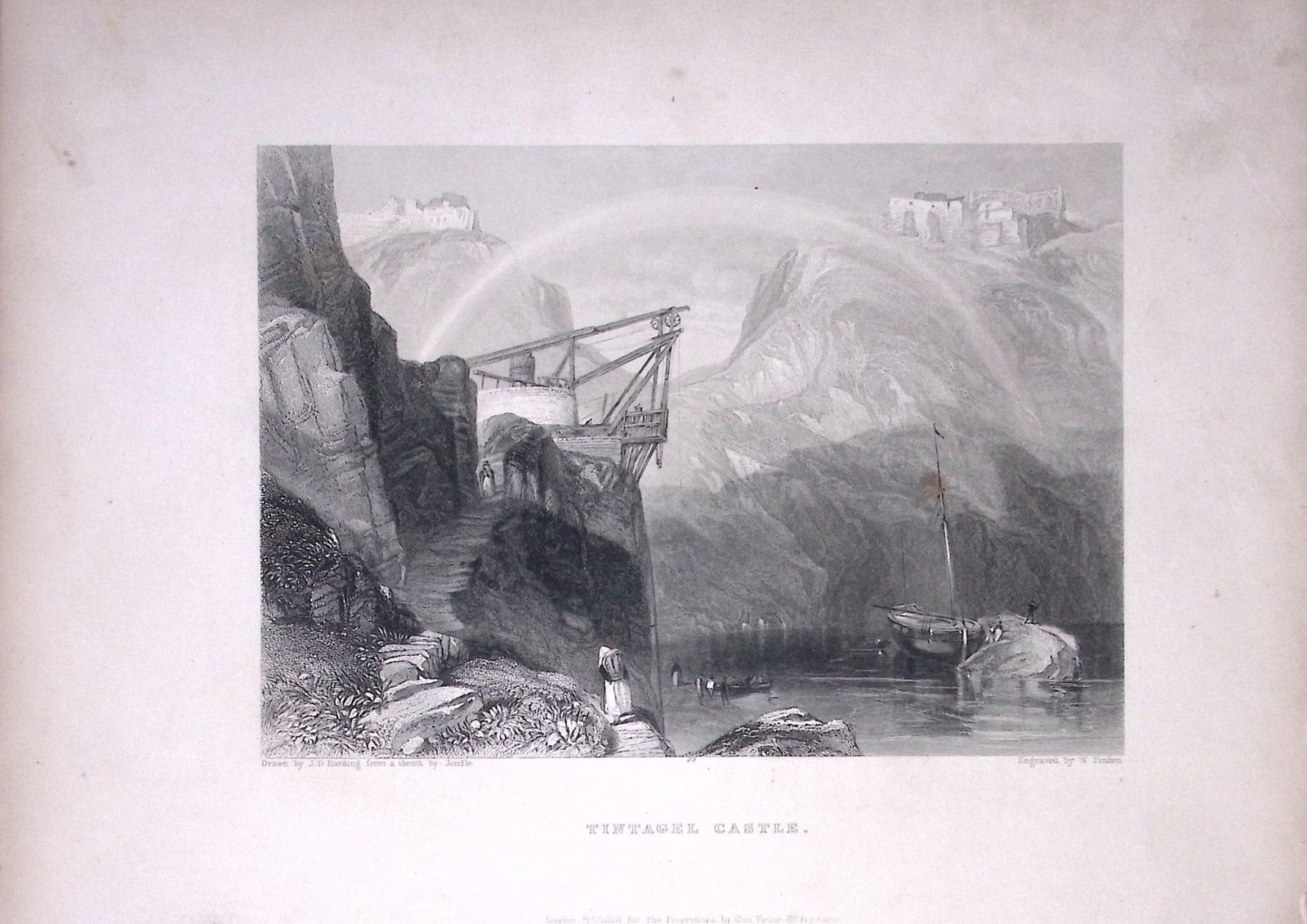 Tintagel Castle Cornwall WH Bartlett 1842 Antique Steel Engraving-15-TR.: Title: Tintagel Castle Cornwall WH Bartlett 1842 Antique Steel Engraving-15-TR. Description: Tintagel Castle Cornwall WH Bartlett 1842 Antique Steel Engraving-15-TR. This Steel Engraved Print Has