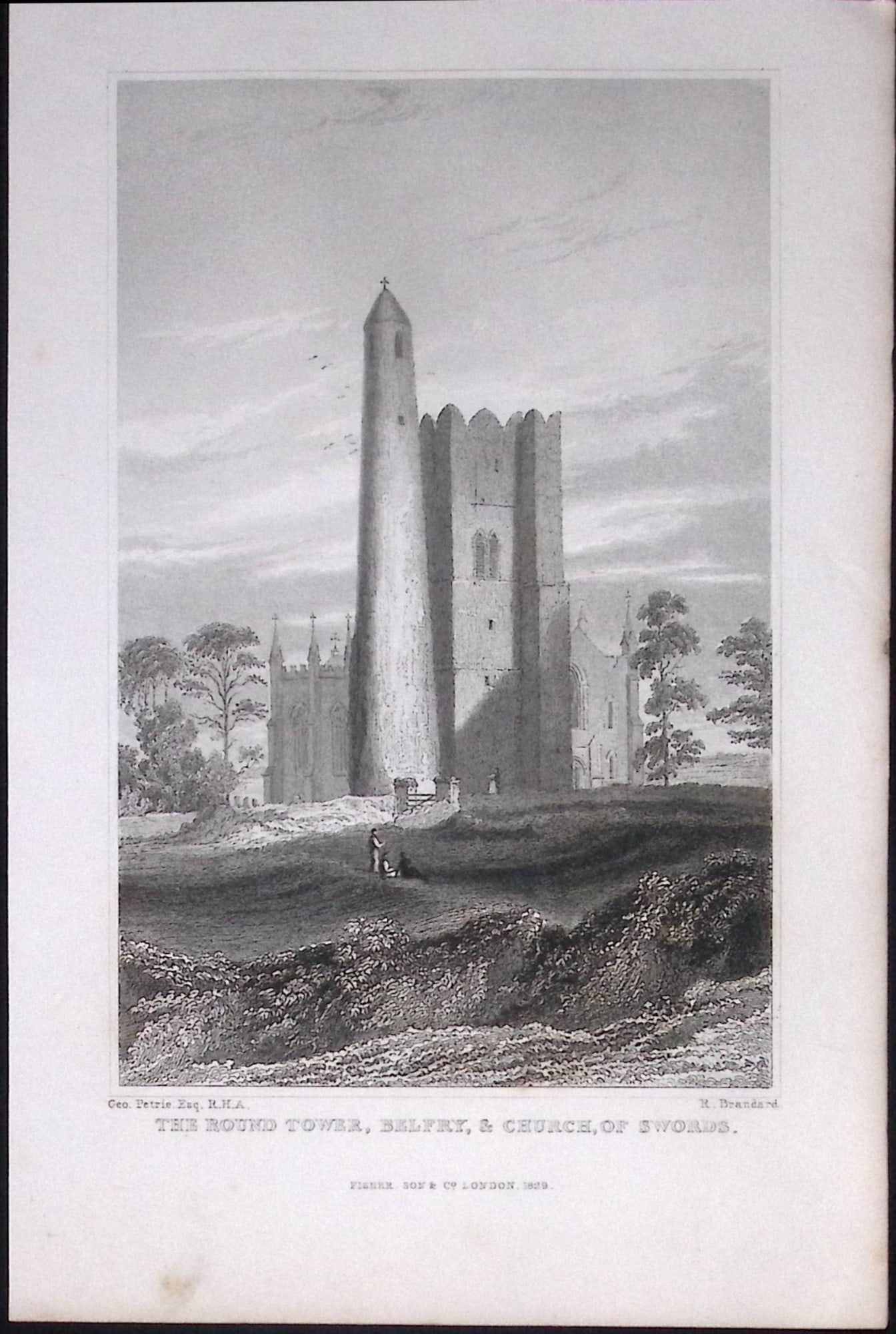 Belfast Ireland The Round Tower 194 Years Old Antique Steel Engraving-17: Title: Belfast Ireland The Round Tower 194 Years Old Antique Steel Engraving-17 Description: This Plate Was Removed from an Edition of Ireland Illustrated, from Original Drawings These 194-Year-Old