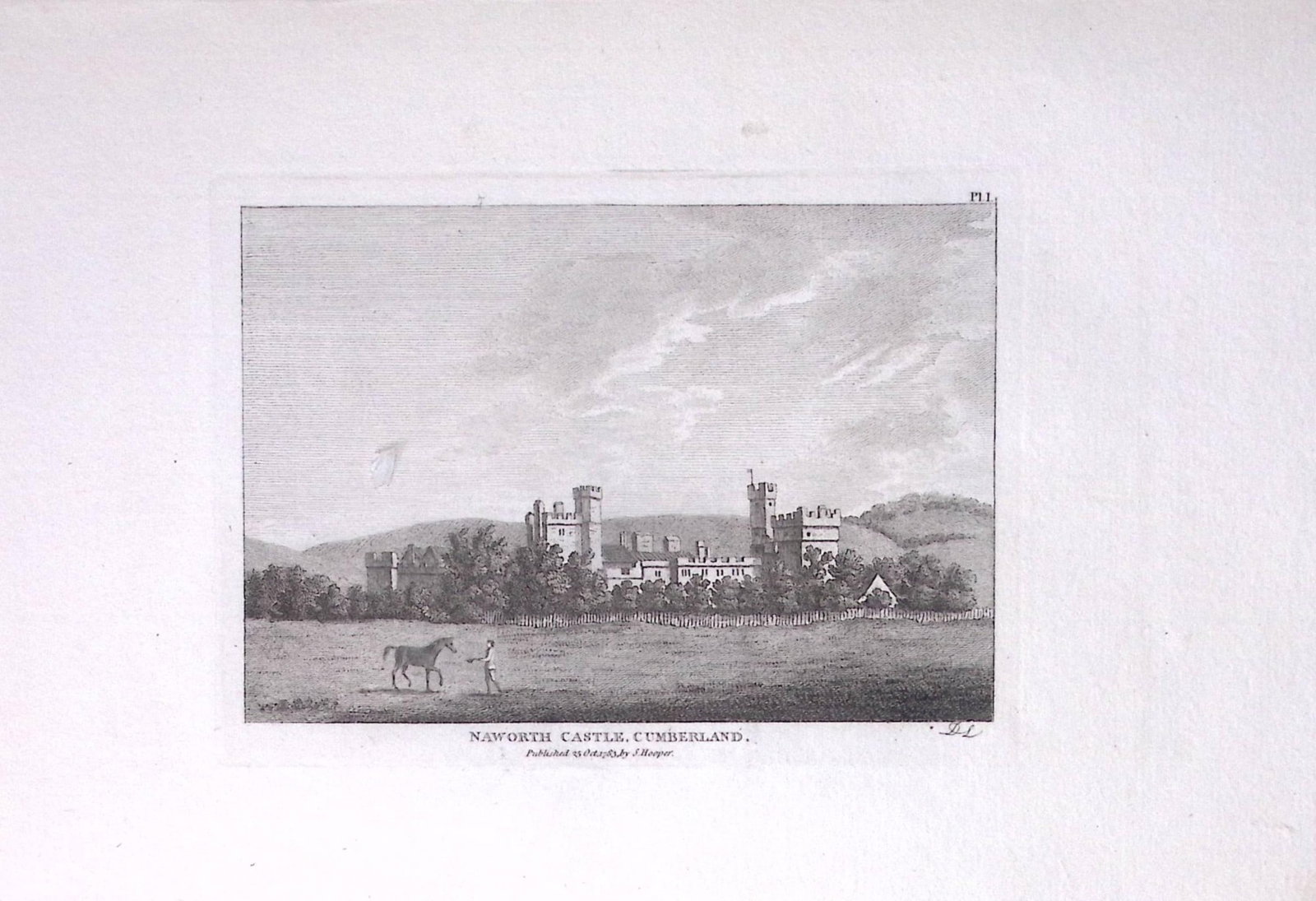 Cumbria Naworth Castle Francis Grose Rare 240 Years-Old Copper Engraving-1: Title: Cumbria Naworth Castle Francis Grose Rare 240 Years-Old Copper Engraving-1 Description: This Antique Book Plates Was Removed from an 8 Volume Edition. Francis Grose's Antiquities of Engl