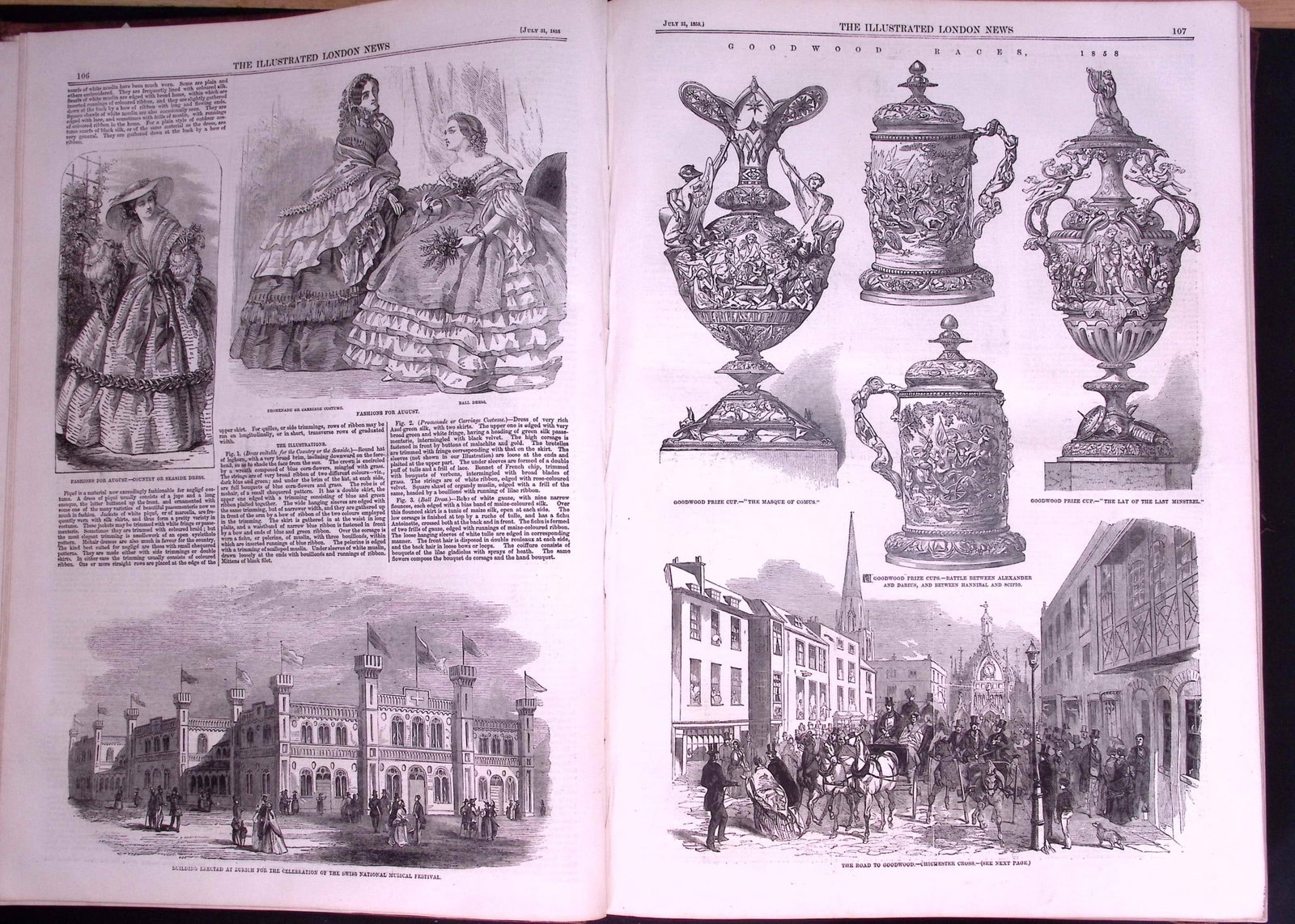The Illustrated London News Antique Bound Edition July-Dec 1858 Over 600 Pages. - 13