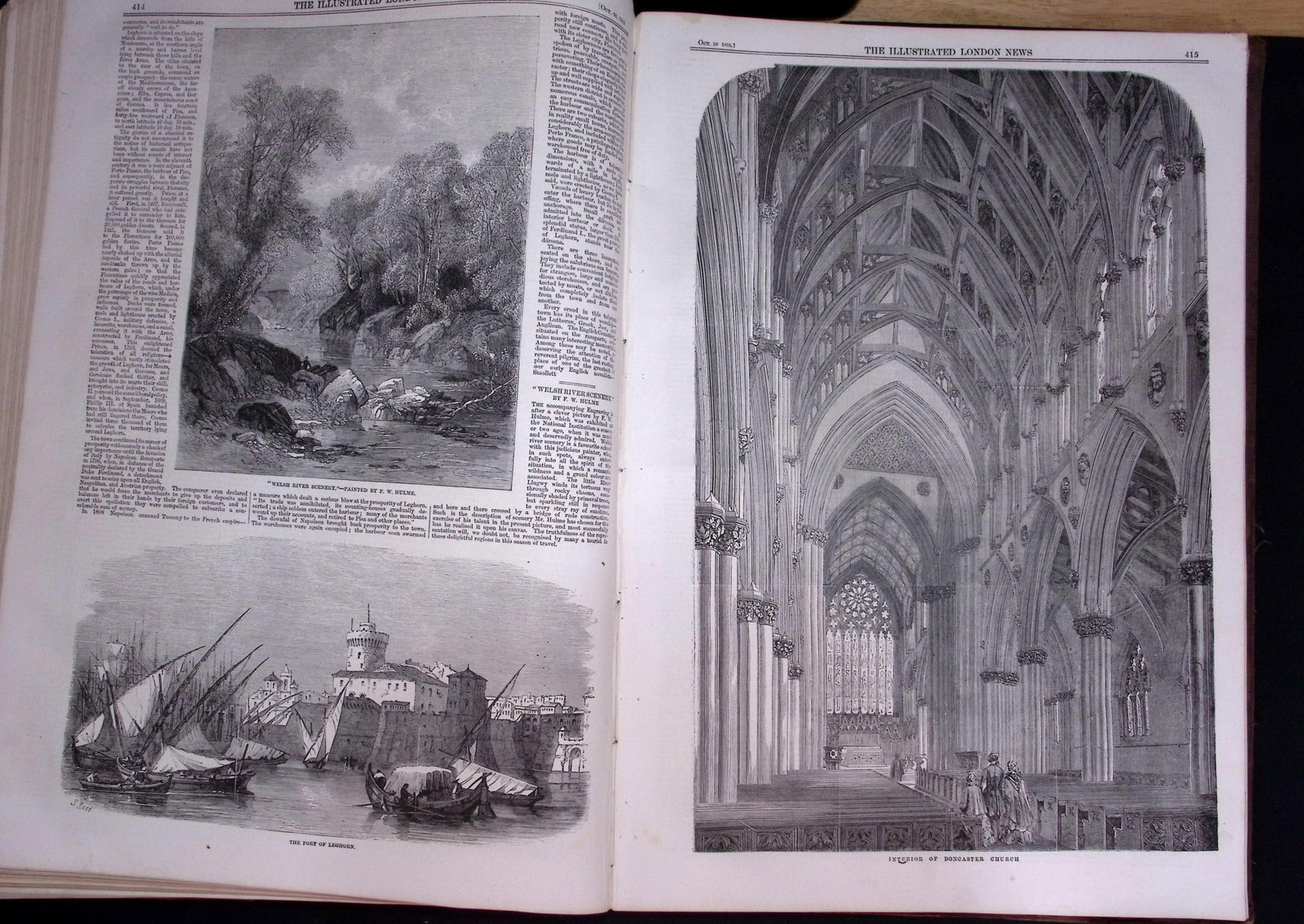 The Illustrated London News Antique Bound Edition July-Dec 1858 Over 600 Pages. - 14