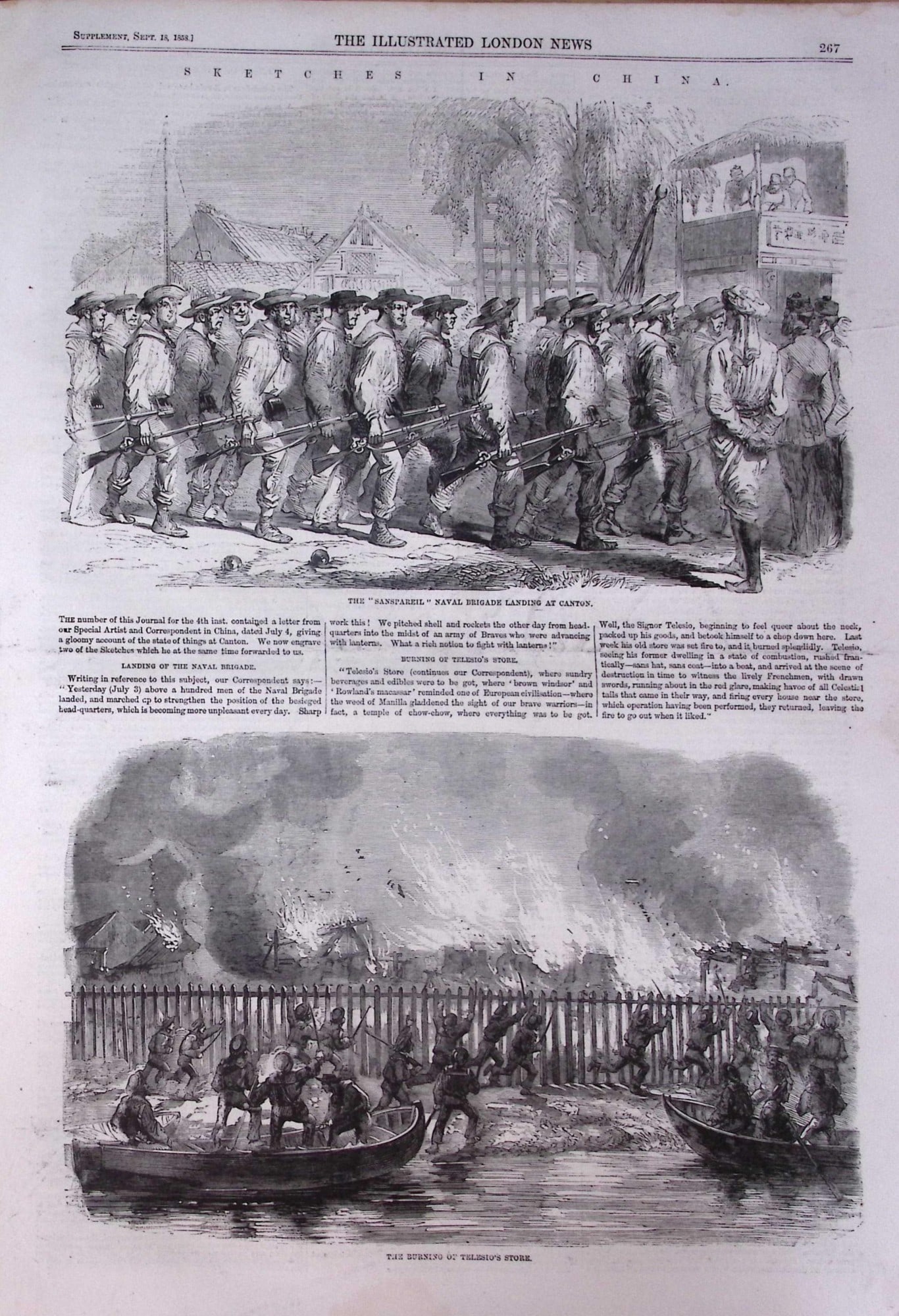 The Illustrated London News Antique Bound Edition July-Dec 1858 Over 600 Pages. - 16