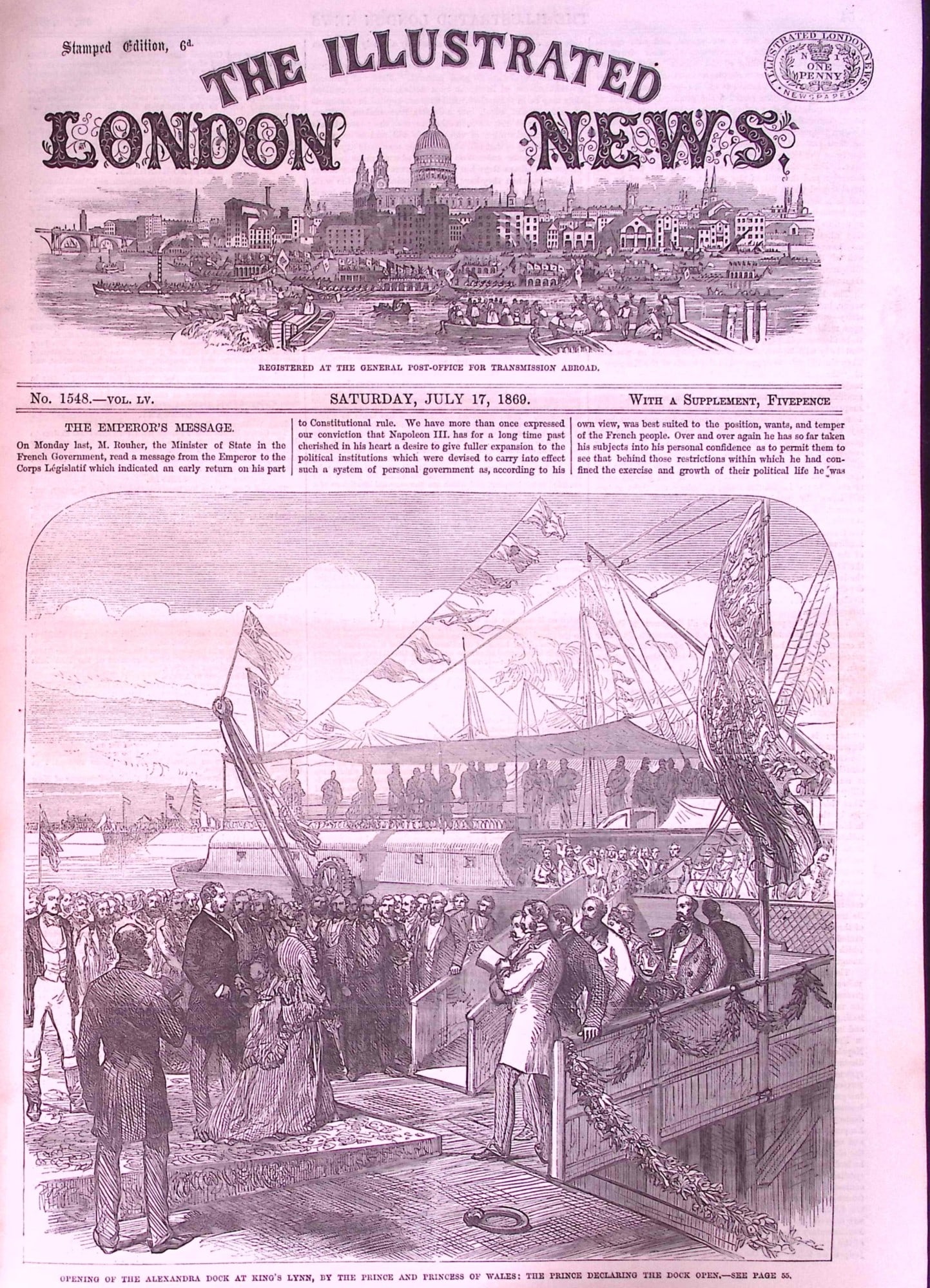 The Illustrated London News Antique Bound Edition July-Dec 1869 Over 650 Pages. - 19