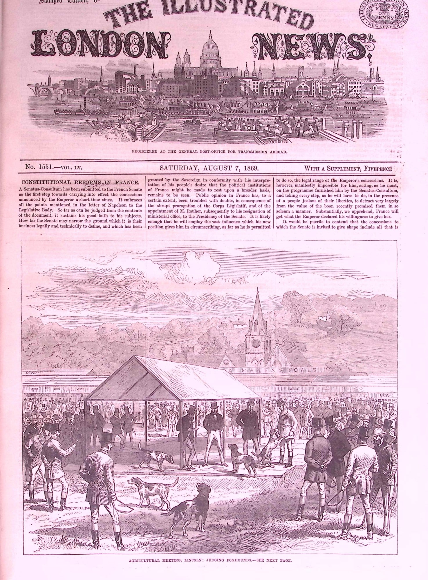 The Illustrated London News Antique Bound Edition July-Dec 1869 Over 650 Pages. - 20