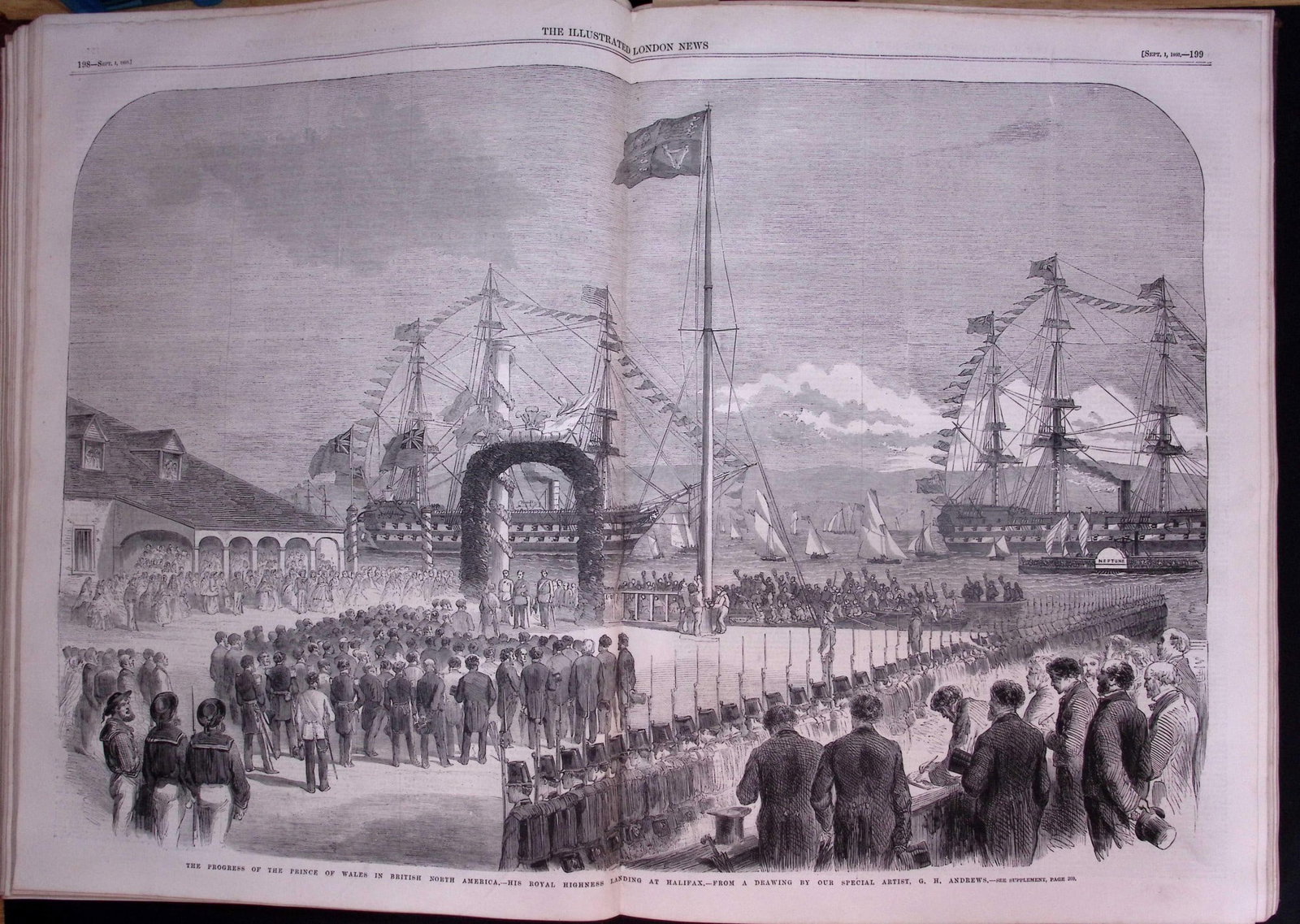 The Illustrated London News Antique Bound Edition July-Dec 1860 Over 600 Pages. - 11