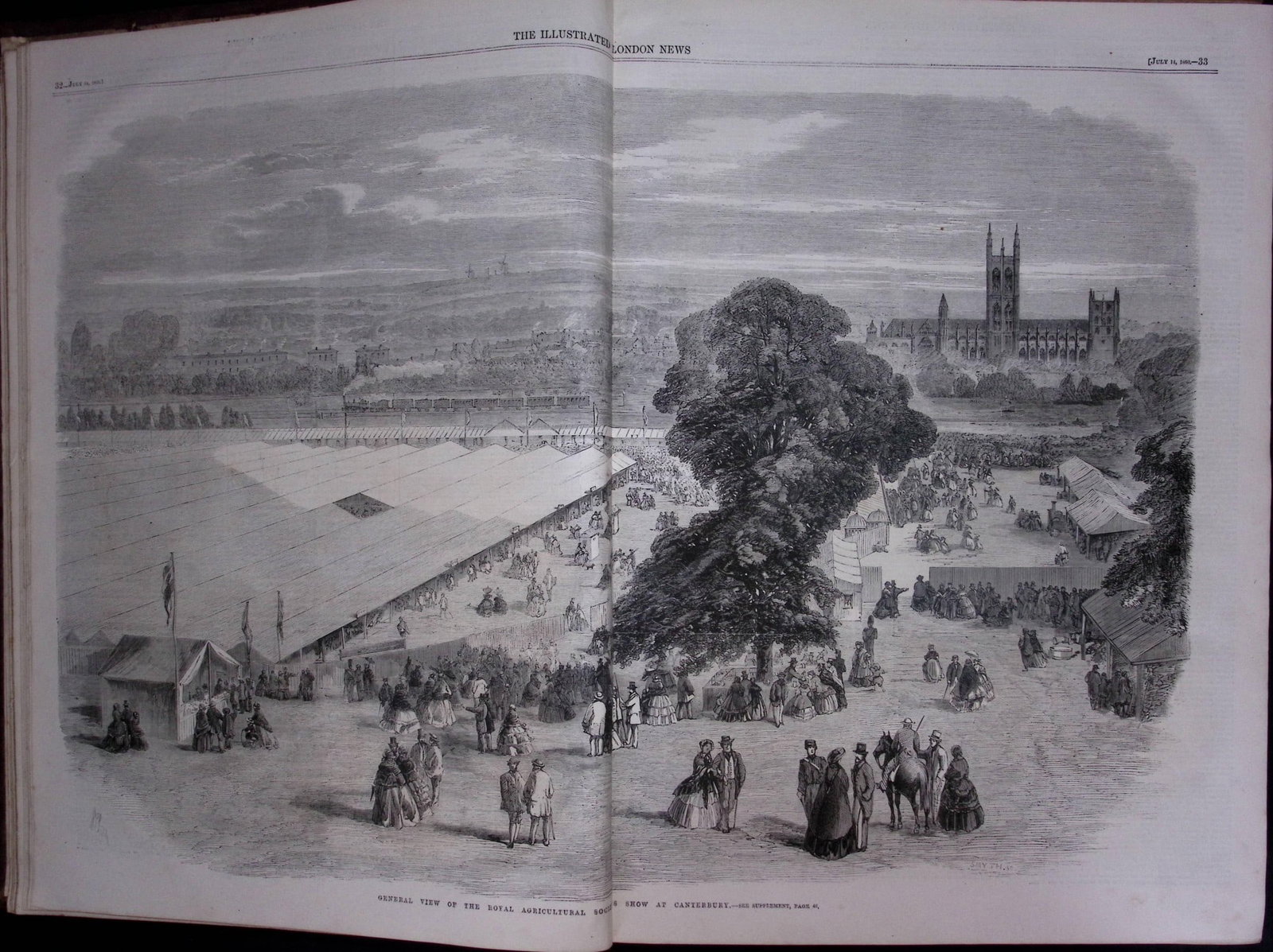 The Illustrated London News Antique Bound Edition July-Dec 1860 Over 600 Pages. - 2