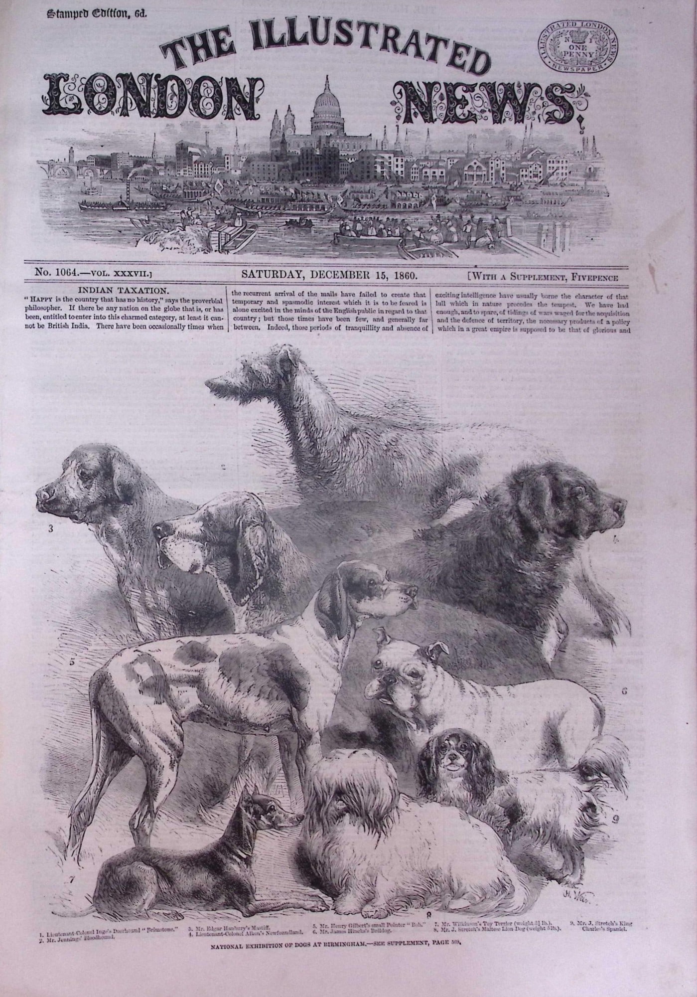The Illustrated London News Antique Bound Edition July-Dec 1860 Over 600 Pages. - 3