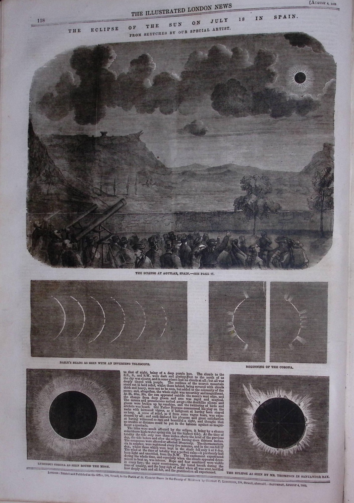 The Illustrated London News Antique Bound Edition July-Dec 1860 Over 600 Pages. - 5