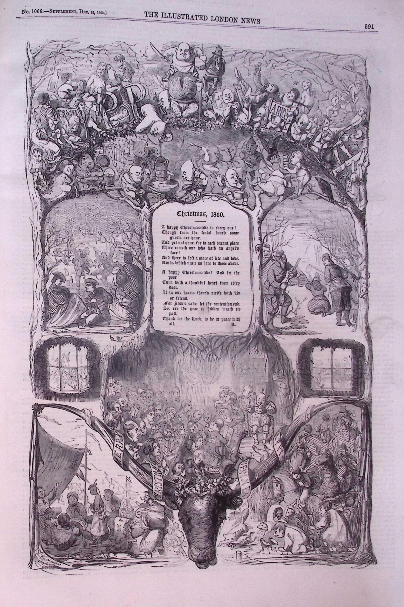 The Illustrated London News Antique Bound Edition July-Dec 1860 Over 600 Pages. - 7