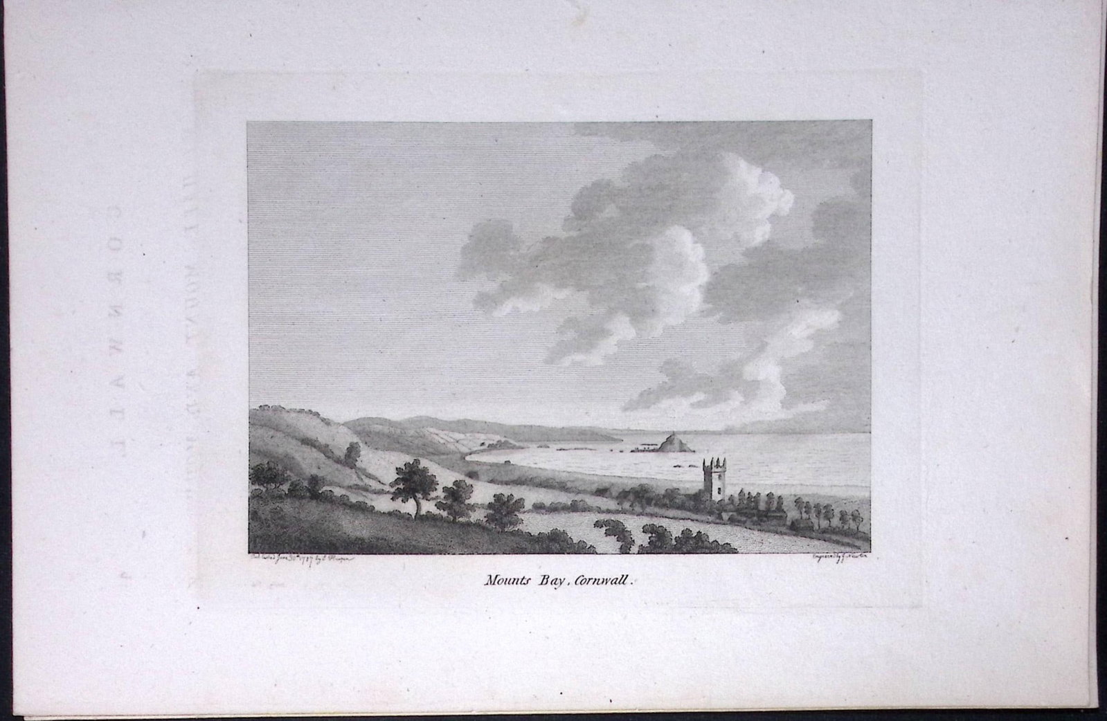 Cornwall St Michael’s Mount Bay Francis Grose Rare 240 Years-Old Copper Engraving-8: Title: Cornwall St Michael’s Mount Bay Francis Grose Rare 240 Years-Old Copper Engraving-8 Description: This Antique Book Plates Was Removed from an 8 Volume Edition. Francis Grose's