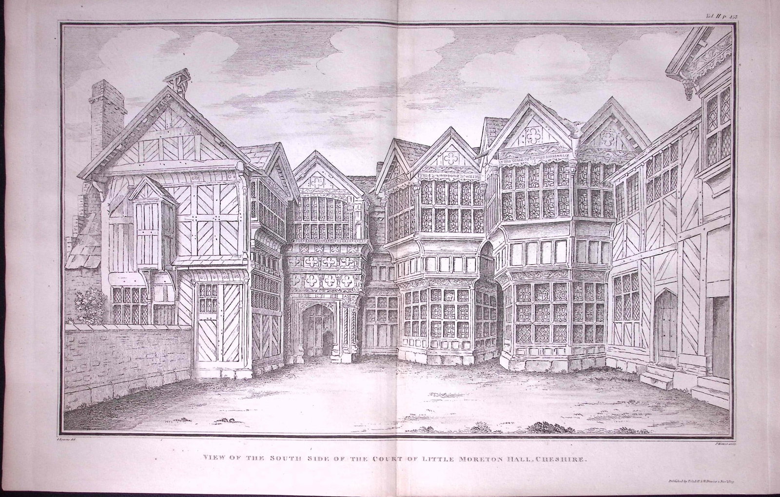View Moreton Hall Cheshire Antique 216-Year-Old Large Copperplate-21-TR: Title: View Moreton Hall Cheshire Antique 216-Year-Old Large Copperplate-21-TR Description: View Moreton Hall Cheshire Antique 216-Year-Old Large Copperplate-21-TR This Antique Copperplate Prin