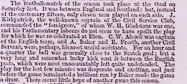 England v Scotland World's First Football International 1870 Antique Report-7. - 2