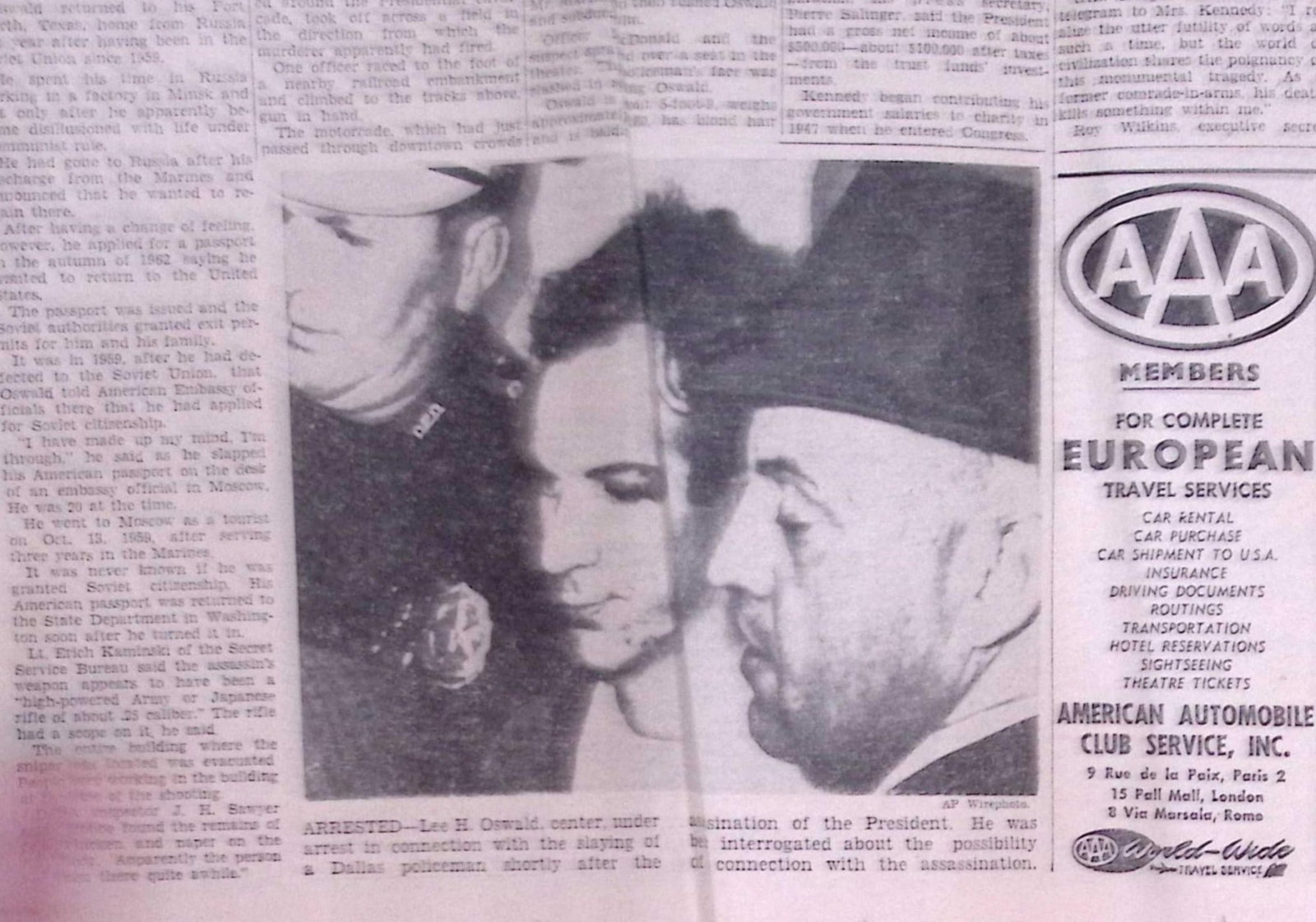 President Kennedy Assassinated Genuine the New York Tribune Newspaper-32. - 6