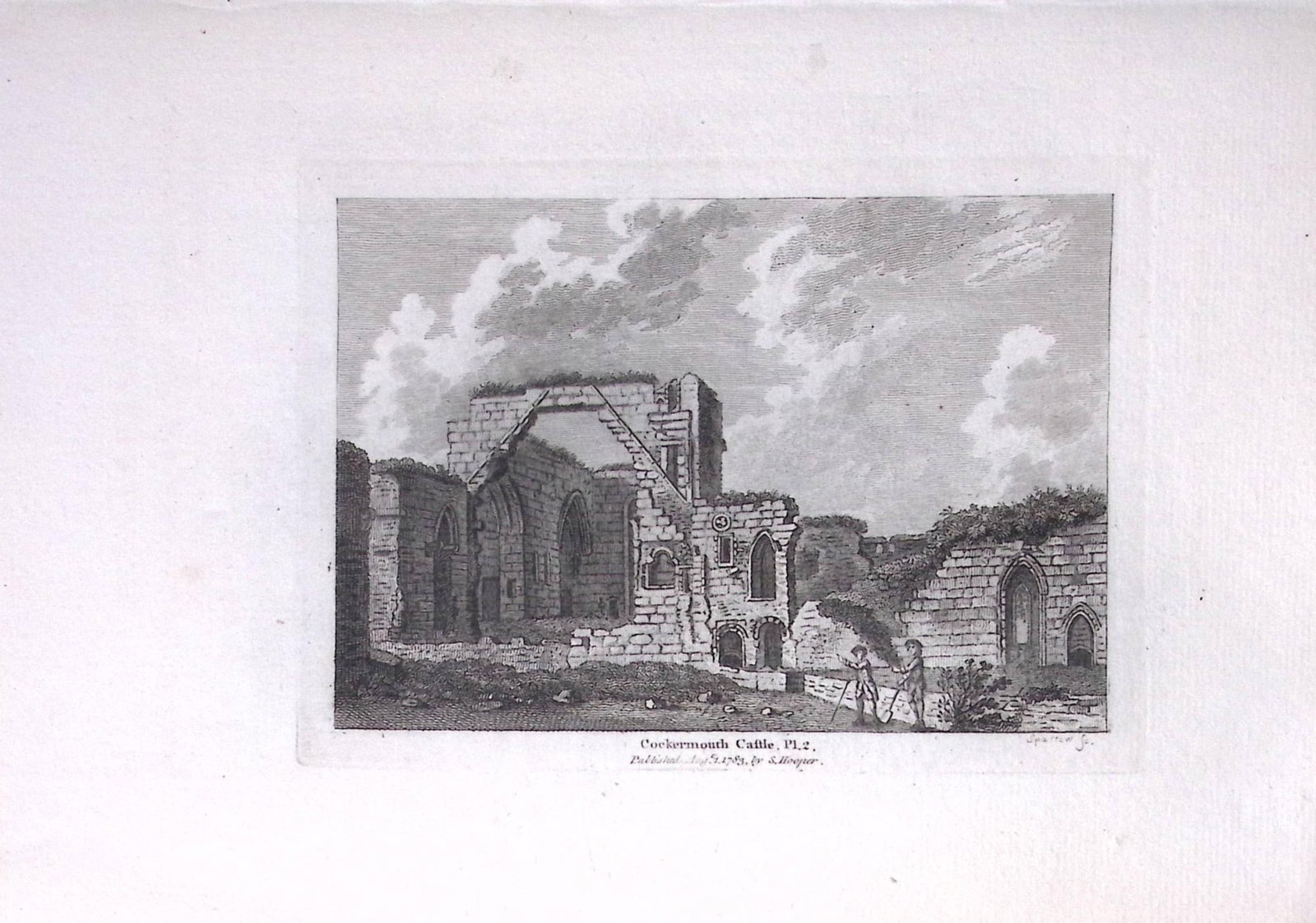 Cumbria Cockermouth Castle Francis Grose Rare 240 Years-Old Copper Engraving-2: Title: Cumbria Cockermouth Castle Francis Grose Rare 240 Years-Old Copper Engraving-2 Description: This Antique Book Plates Was Removed from an 8 Volume Edition. Francis Grose's Antiquities of