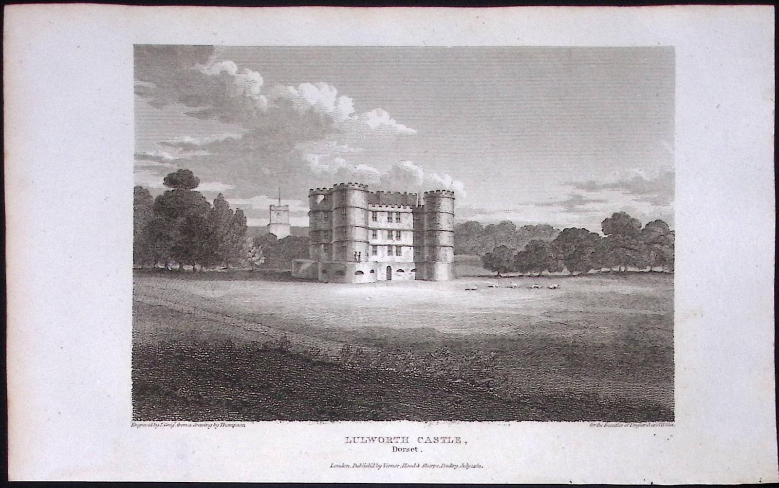 Lulworth Castle Dorsetshire Antique 223 Years-Old Georgian Steel-Engraving-176: Title: Lulworth Castle Dorsetshire Antique 223 Years-Old Georgian Steel-Engraving-176 Description: This Dorsetshire Georgian Antique Print Was Removed from a First Edition of. The Beauties of England