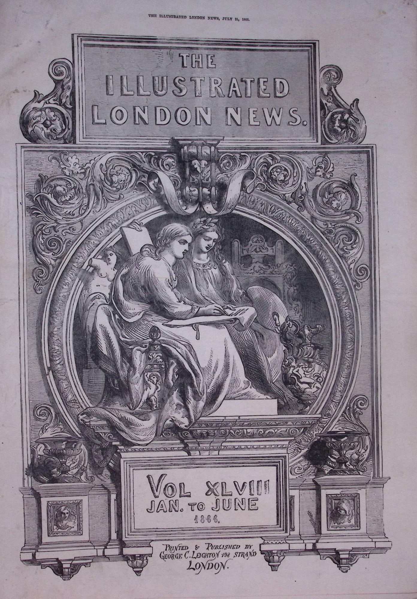 The Illustrated London News Antique Bound Edition Jan-June 1866 Over 600 Pages. (1 of 20)