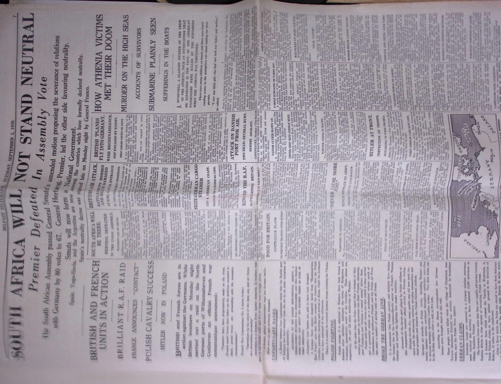 Job-Lot Original Belfast Ireland WW2 Newspapers Images & Reports of The War-43. - 12