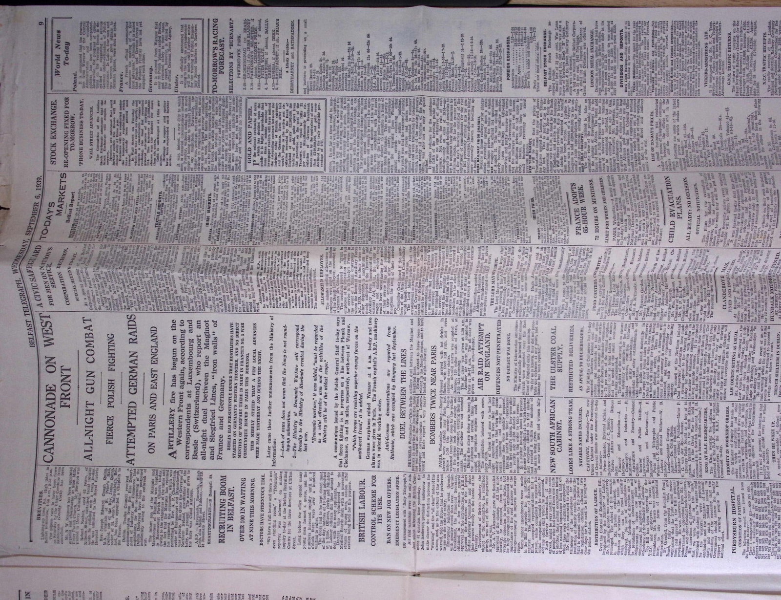 Job-Lot Original Belfast Ireland WW2 Newspapers Images & Reports of The War-43. - 14