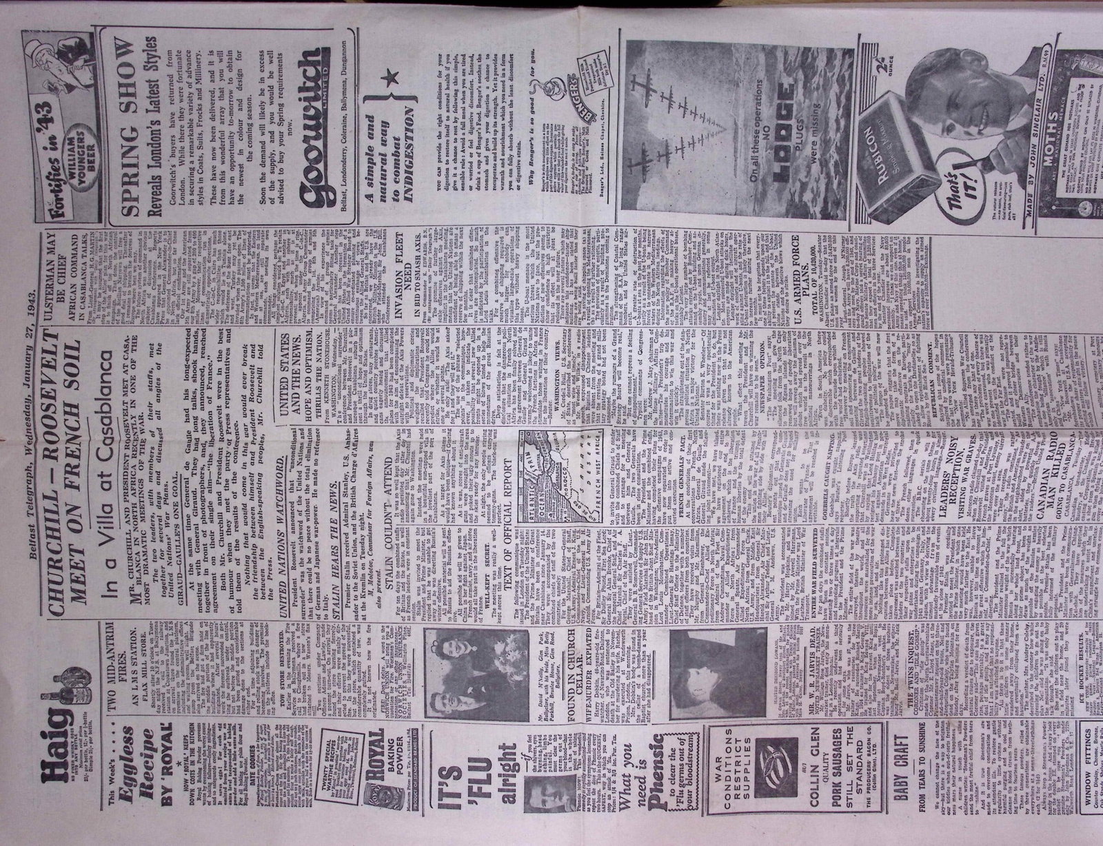 Job-Lot Original Belfast Ireland WW2 Newspapers Images & Reports of The War-43. - 8