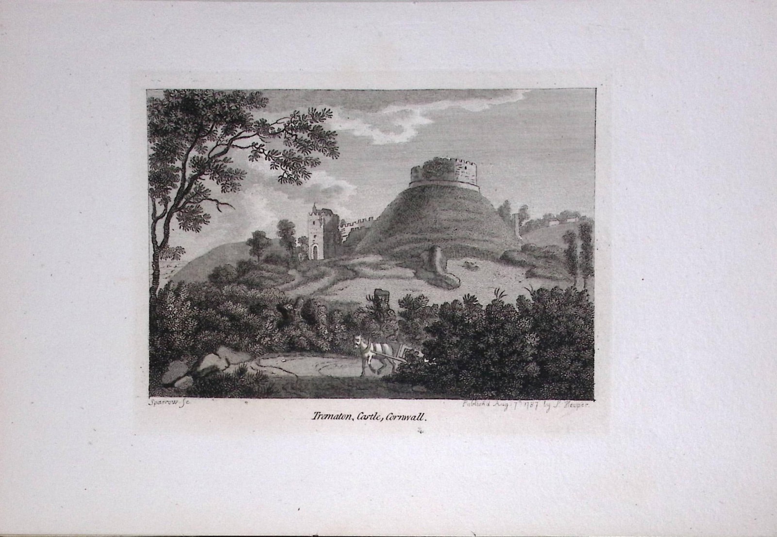 Cornwall Saltash Trematon Castle Francis Grose Rare 240 Years-Old Copper Engraving-5: Title: Cornwall Saltash Trematon Castle Francis Grose Rare 240 Years-Old Copper Engraving-5 Description: This Antique Book Plates Was Removed from an 8 Volume Edition. Francis Grose's Antiquiti