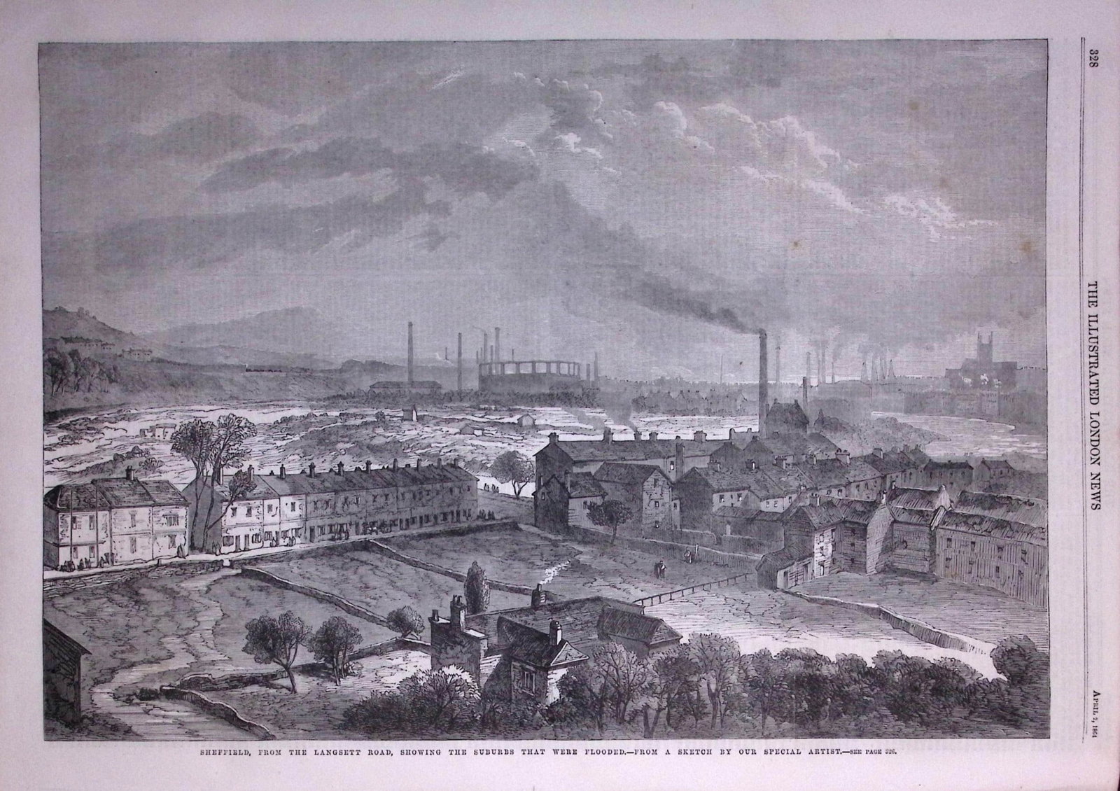 The Great Sheffield Flood of 1864-240 People Died, over 4,000 Houses Destroyed Newspaper-2. - 4