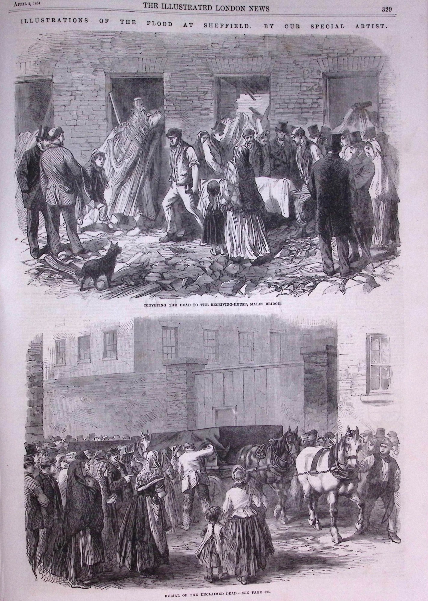 The Great Sheffield Flood of 1864-240 People Died, over 4,000 Houses Destroyed Newspaper-2. - 5