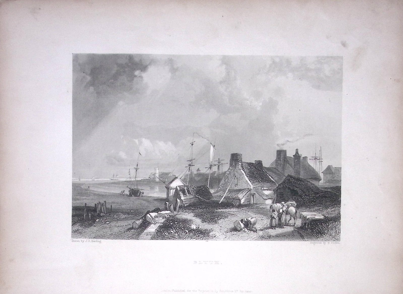 Blyth Northumberland WH Bartlett 1842 Antique Steel Engraving-7-TR (1 of 2)