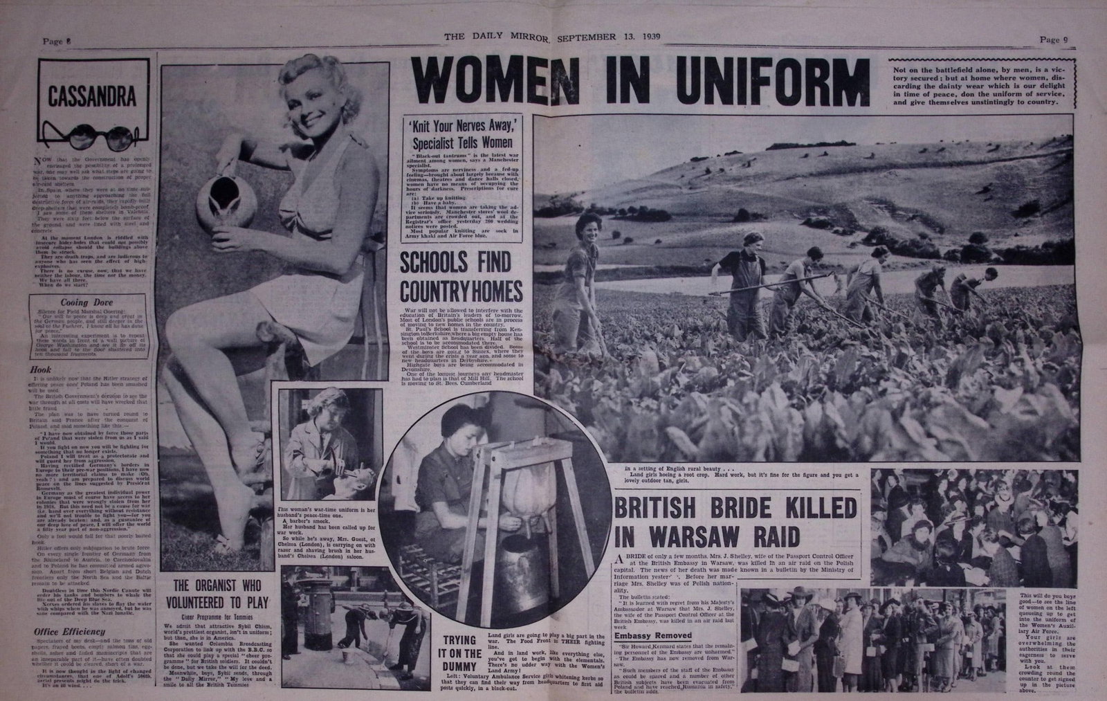 Job-Lot Original 1939 WW2 Newspapers Images & Reports of The War-21. - 10