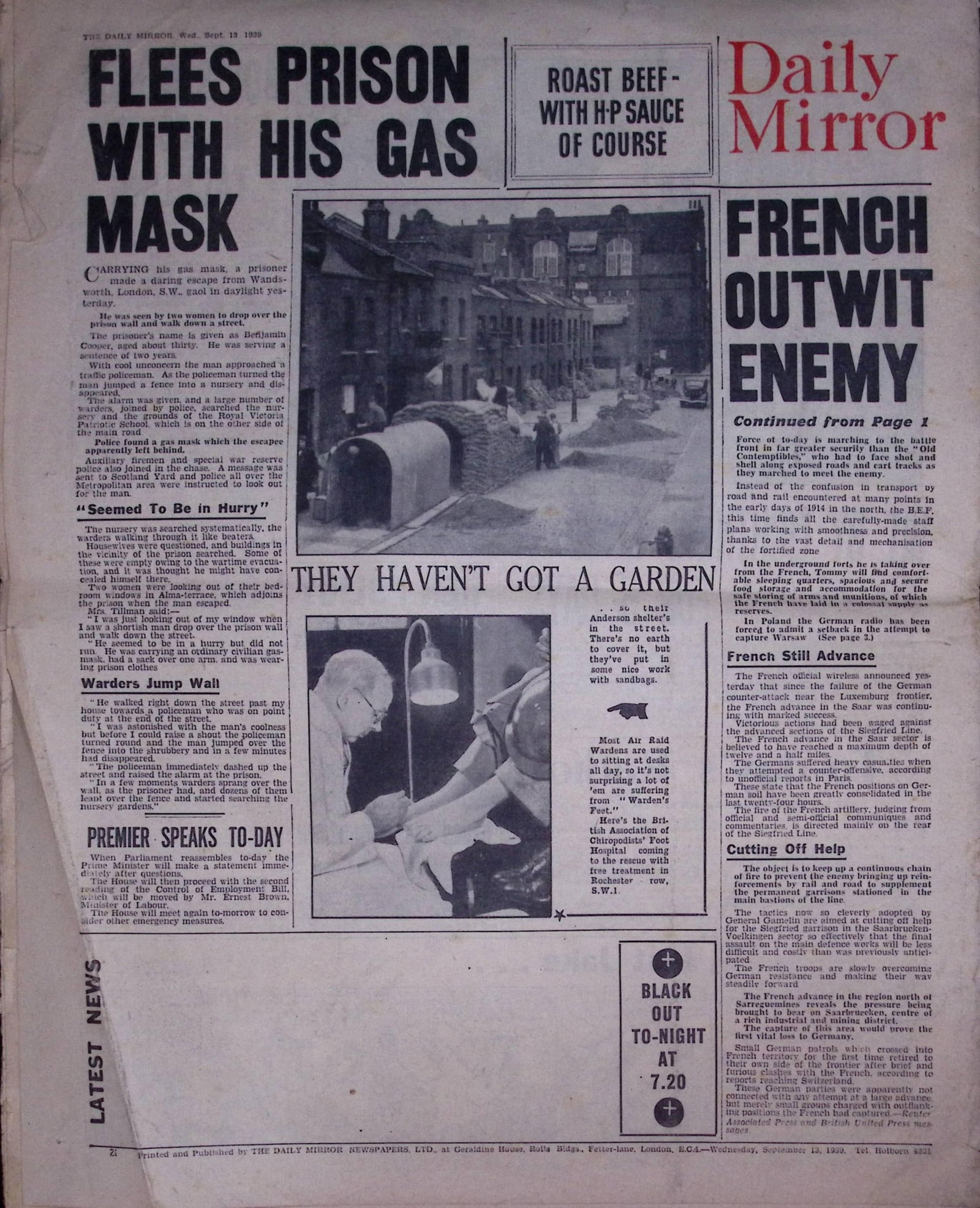 Job-Lot Original 1939 WW2 Newspapers Images & Reports of The War-21. - 11