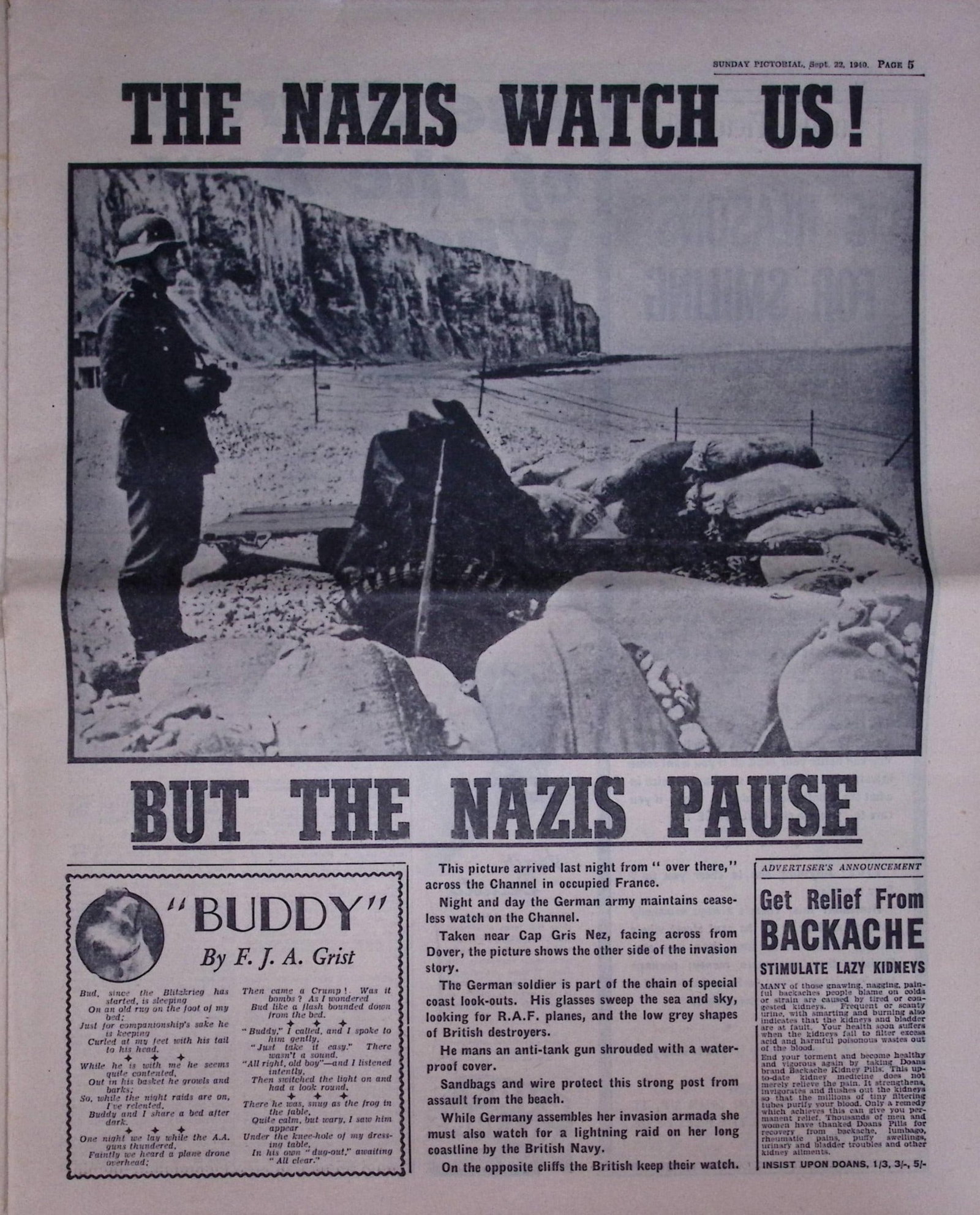 Job-Lot Original 1939 WW2 Newspapers Images & Reports of The War-21. - 12