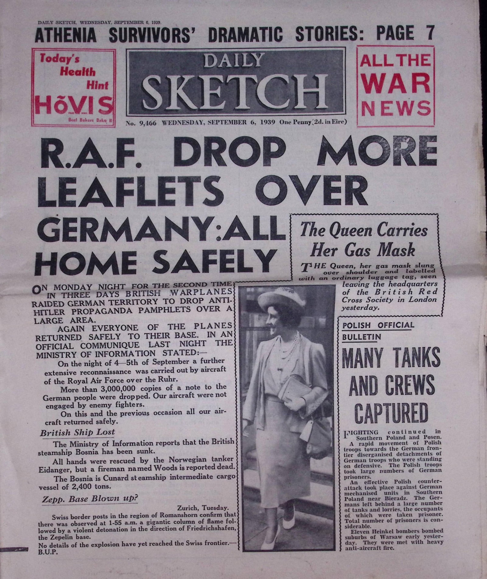 Job-Lot Original 1939 WW2 Newspapers Images & Reports of The War-21. - 4