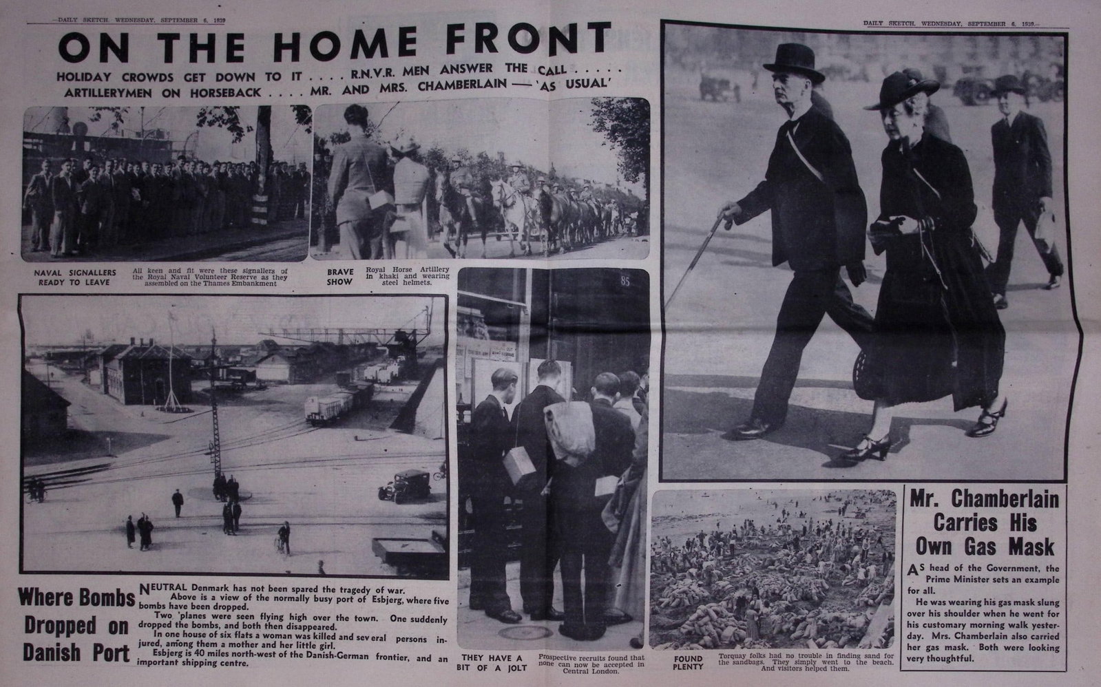Job-Lot Original 1939 WW2 Newspapers Images & Reports of The War-21. - 6