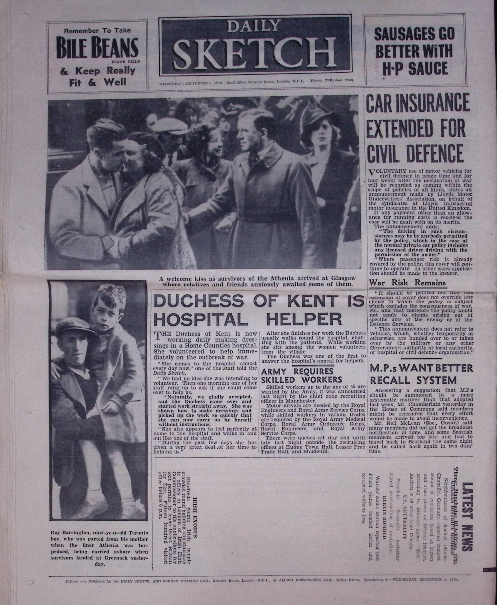 Job-Lot Original 1939 WW2 Newspapers Images & Reports of The War-21. - 7