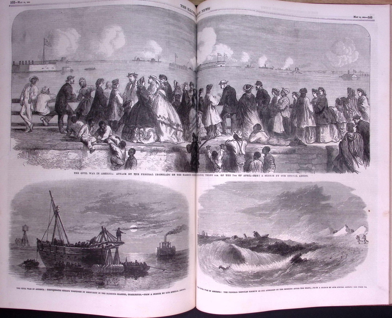 The Illustrated London News Antique Bound Edition Jan – June 1863 Over 700 Pages. - 12