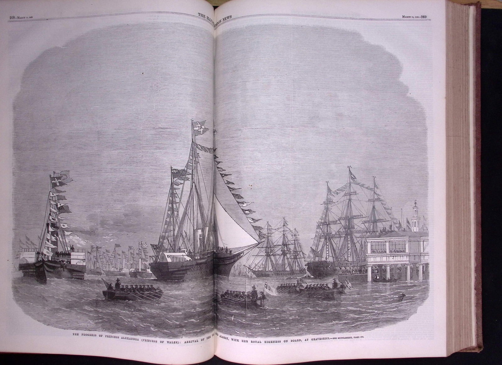 The Illustrated London News Antique Bound Edition Jan – June 1863 Over 700 Pages. - 14