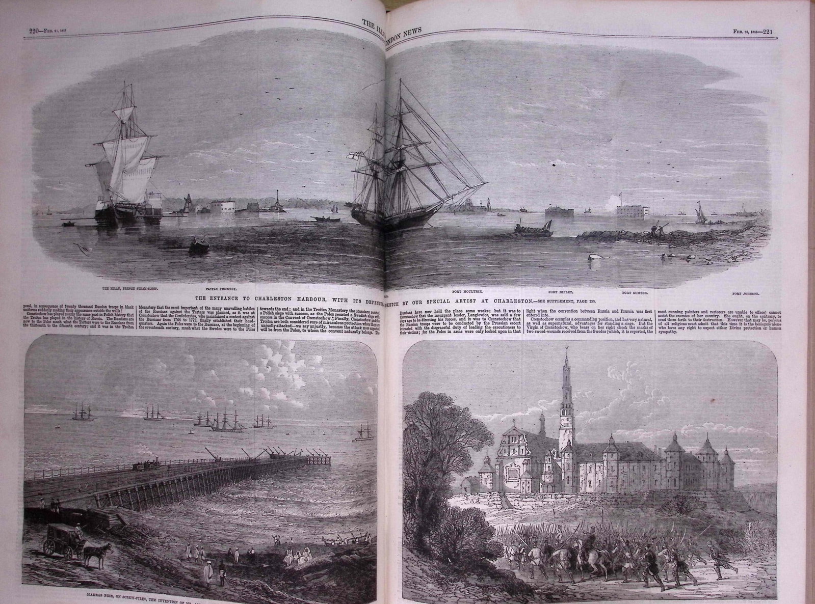 The Illustrated London News Antique Bound Edition Jan – June 1863 Over 700 Pages. - 15