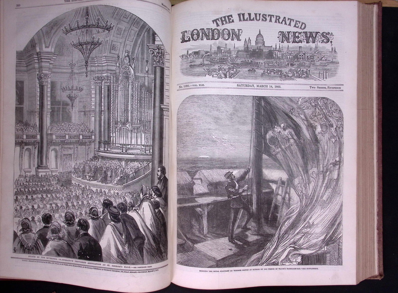 The Illustrated London News Antique Bound Edition Jan – June 1863 Over 700 Pages. - 16