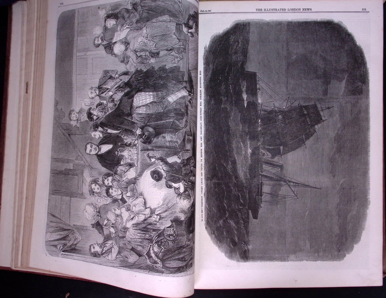 The Illustrated London News Antique Bound Edition Jan – June 1863 Over 700 Pages. - 19