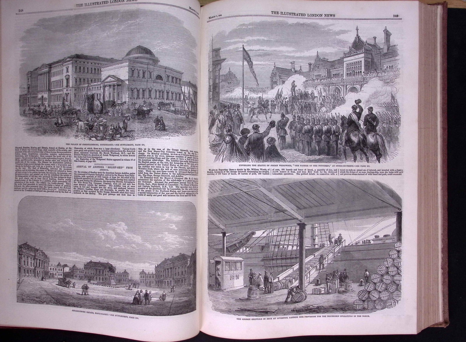 The Illustrated London News Antique Bound Edition Jan – June 1863 Over 700 Pages. - 9