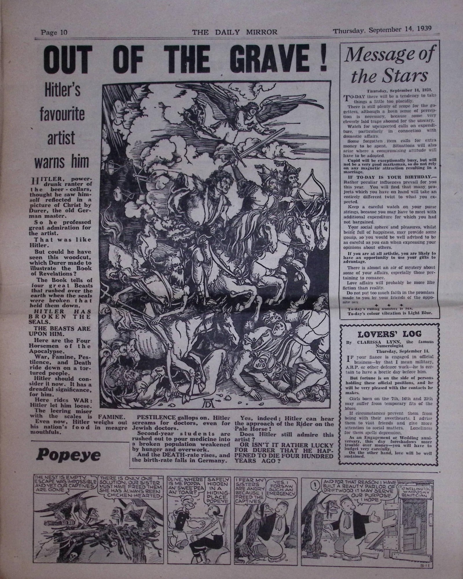 Job-Lot Original 1939 WW2 Newspapers Images & Reports of The War-23. - 11