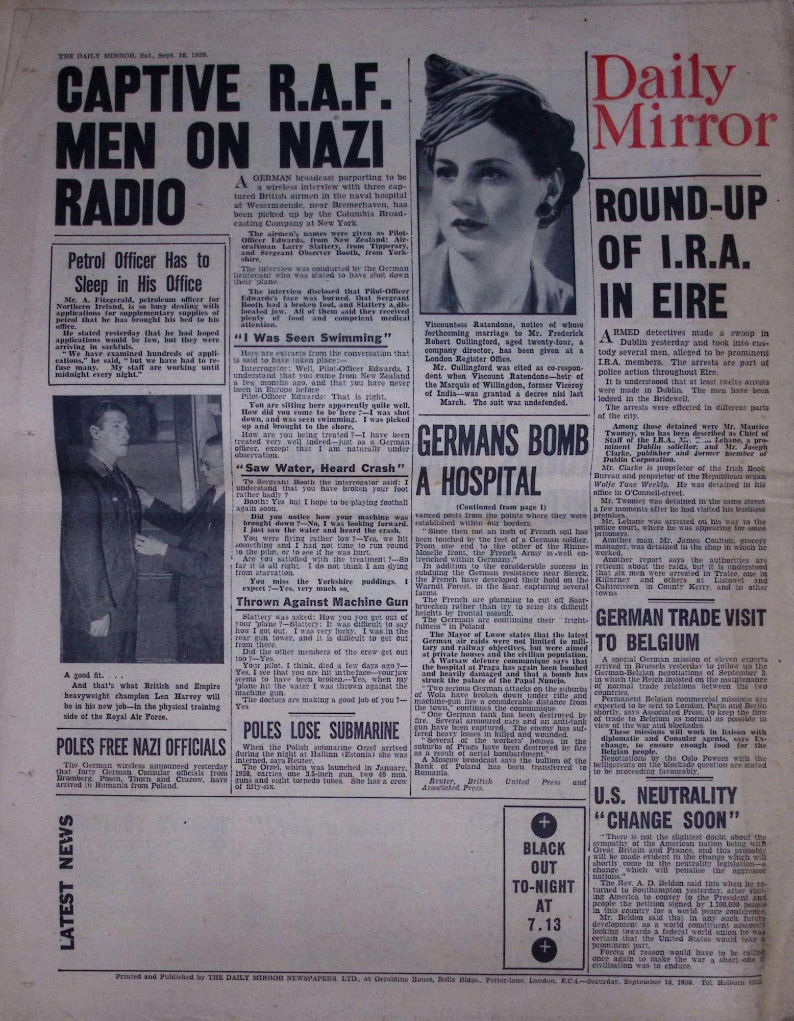 Job-Lot Original 1939 WW2 Newspapers Images & Reports of The War-23. - 9