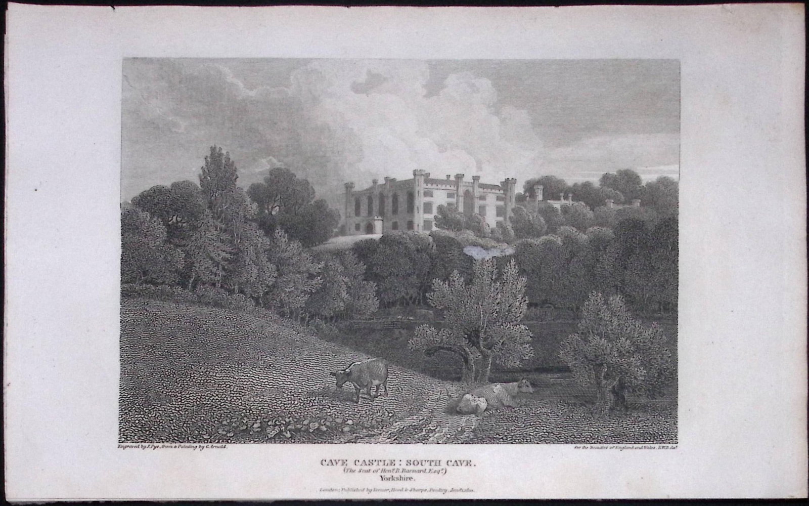Brough Yorkshire Cave Castle Antique 213 Years-Old Steel-Engraving-23: Title: Brough Yorkshire Cave Castle Antique 213 Years-Old Steel-Engraving-23 Description: This Yorkshire Georgian Antique Print Was Removed from a First Edition of. The Beauties of England and Wales