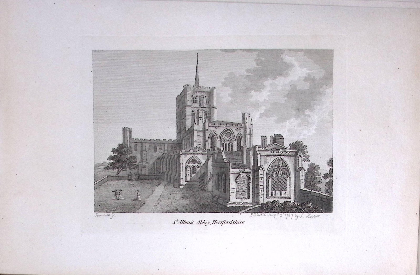 Hertfordshire St Albans Abbey Francis Grose Rare 240 Years-Old Copper Engraving-24: Title: Hertfordshire St Albans Abbey Francis Grose Rare 240 Years-Old Copper Engraving-24 Description: This Antique Book Plates Was Removed from an 8 Volume Edition. Francis Grose's Antiquities of